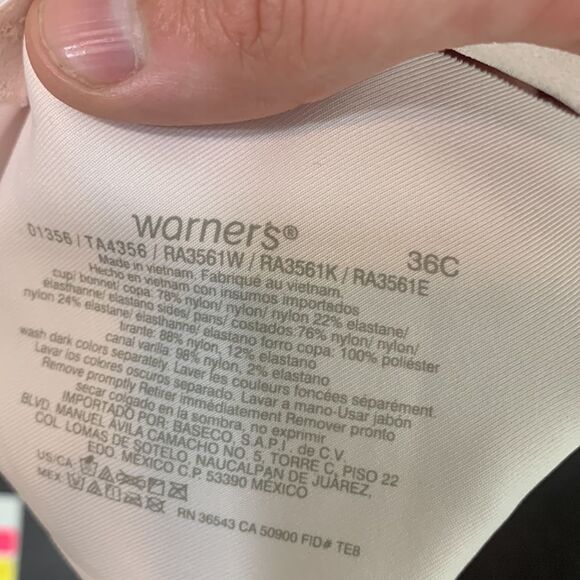 3for$20 bra has underwire 36C - Picture 3 of 4